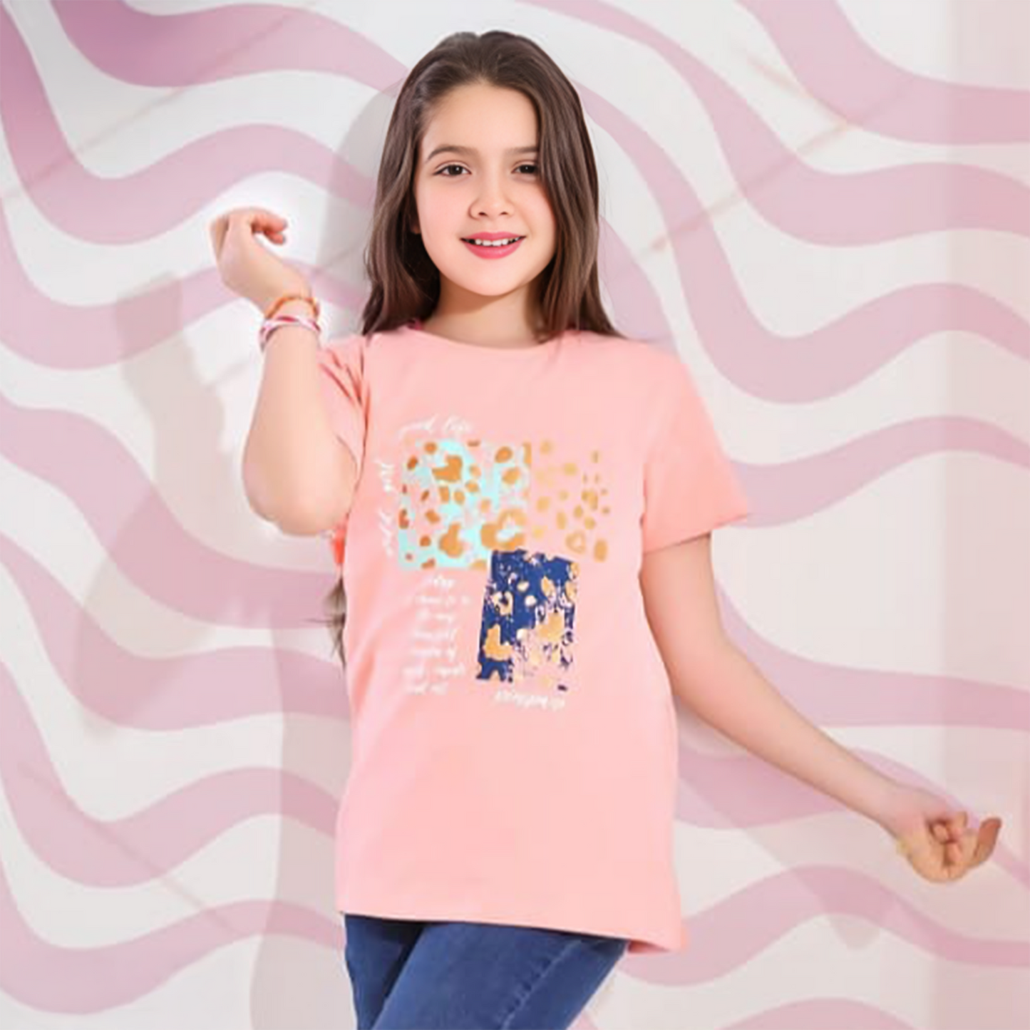 Pink Vibes Girl's T-shirt