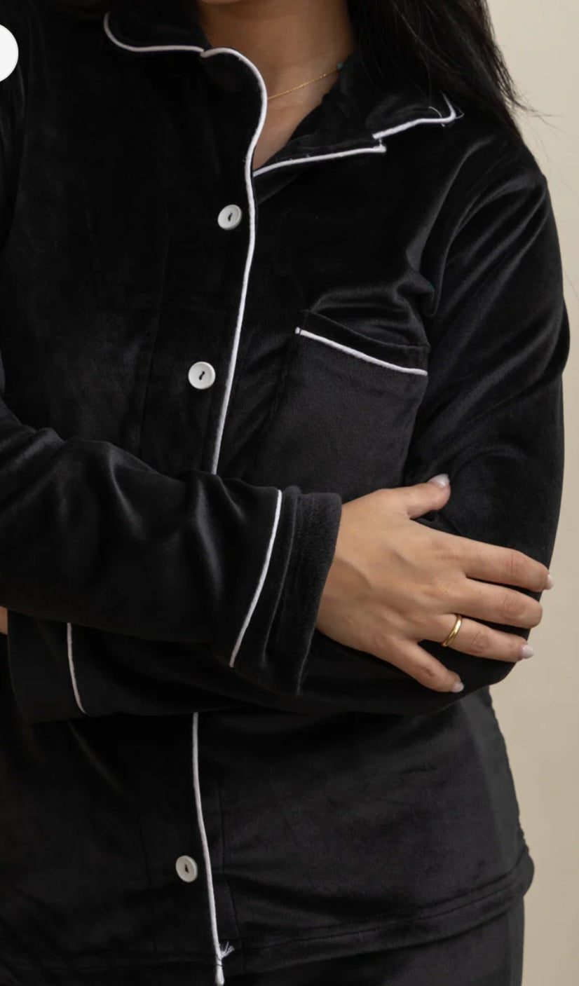 Plain velvet pijama