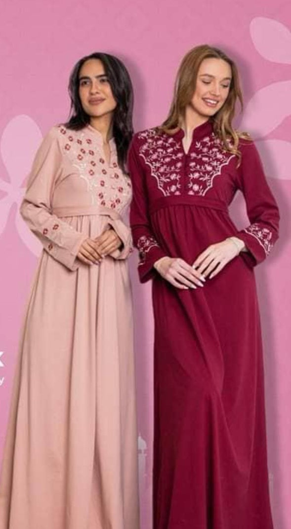 Cotton embroidery jalabiya